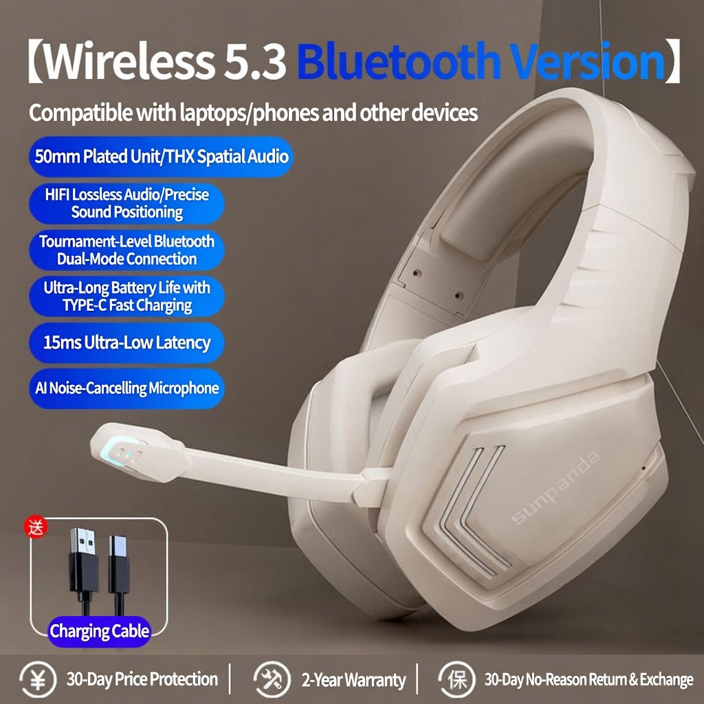 Bluetooth Wireless Gaming Headset for Sports & Running – Over-Ear Headphones