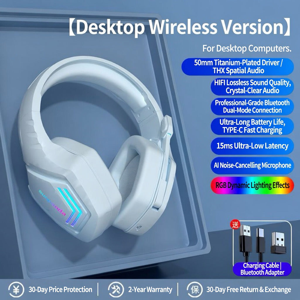 Bluetooth Wireless Gaming Headset for Sports & Running – Over-Ear Headphones