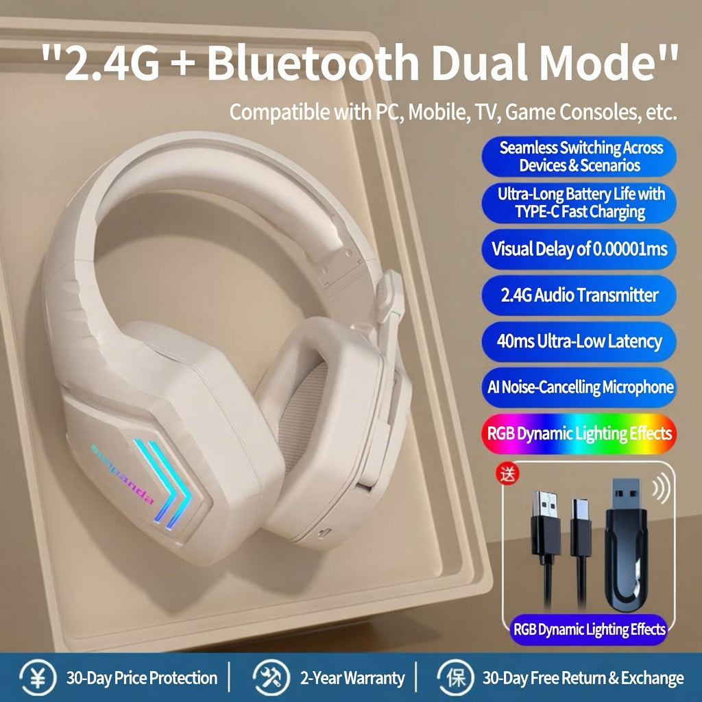 Bluetooth Wireless Gaming Headset for Sports & Running – Over-Ear Headphones